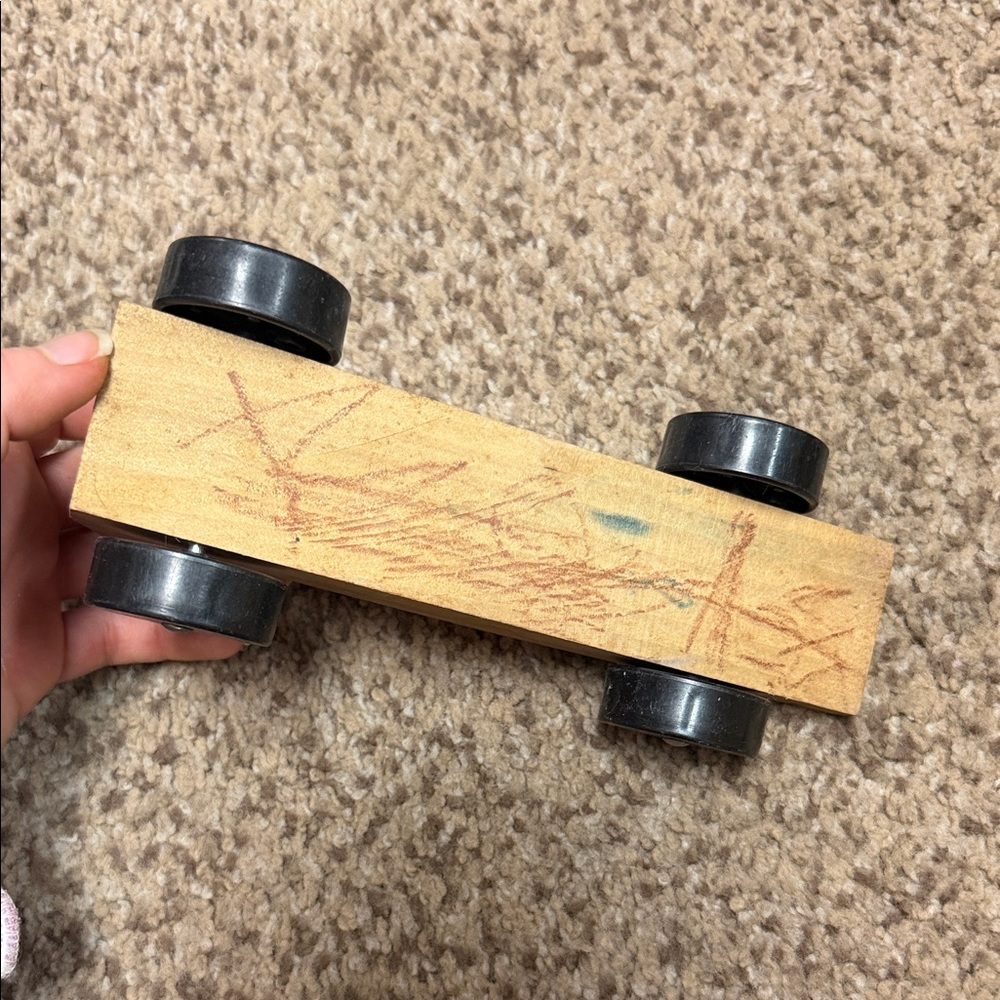 Wooden Toy Car with Black Wheels - Picture 6 of 8